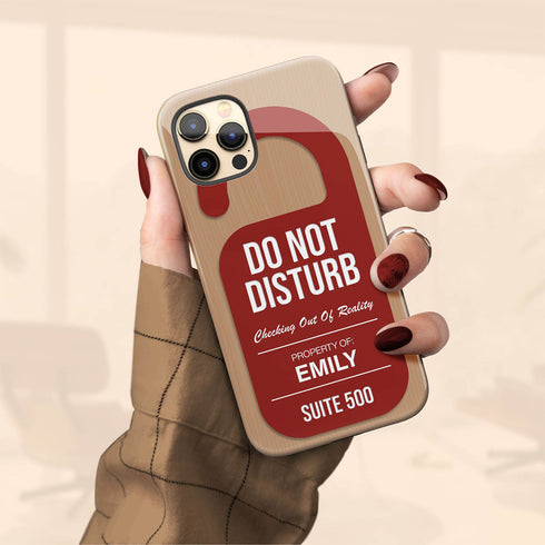 Personalized Hotel Charm Do Not Disturb iPhone Case