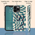 Groovy Checkerboard 3D Initials iPhone Case