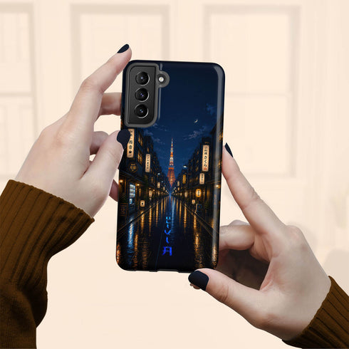 Personalized Tokyo Rainlight Galaxy Case