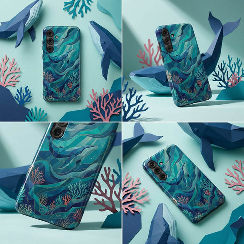 Personalized Polygon Glass Whale Galaxy Case