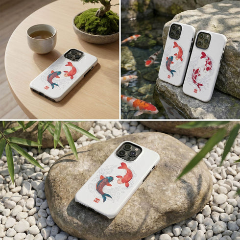 Personalized Yin Yang Koi Harmony iPhone Case
