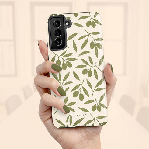 Personalized Olive Branch Galaxy Case