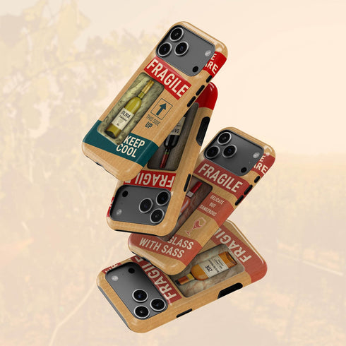 Personalized Fragile Wine Bottle iPhone Case