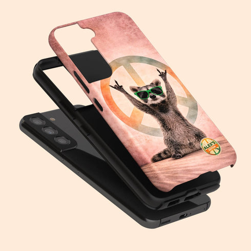 Personalized Groovy Raccoon Galaxy Case