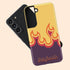 Personalized Cool Flame Effect Galaxy Case