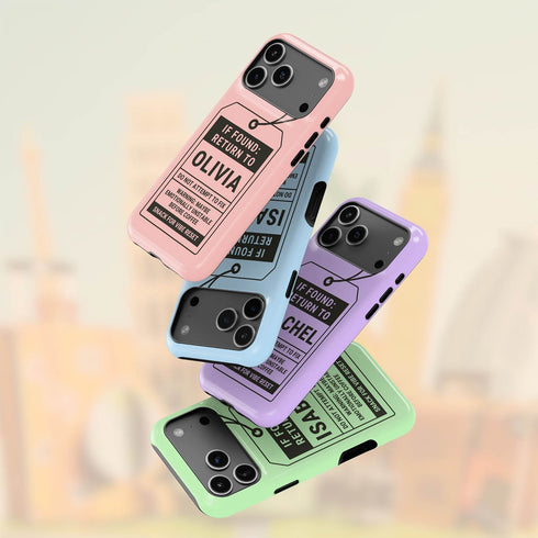 Personalized Lost & Found Tag iPhone Case