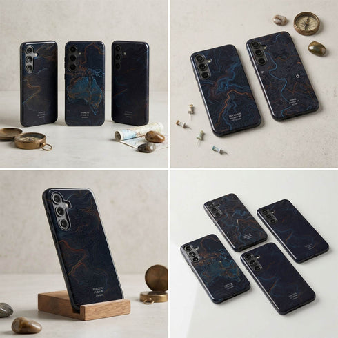 Personalized Midnight Topography Galaxy Case