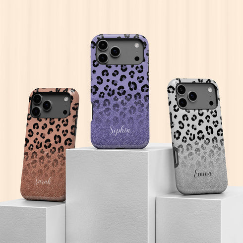 Personalized Leopard Glow iPhone Case