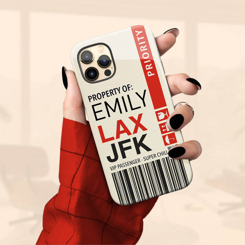 Personalized Travel Luggage Tag iPhone Case