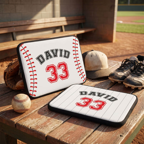 Personalized Baseball Laptop Sleeve