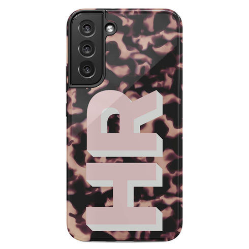 Custom 3D Initials Dark Tort Galaxy Case