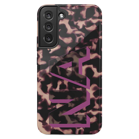3D Camo Initials Dark Tort Galaxy Case