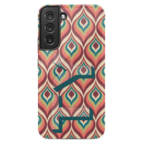 Retro Custom 3D Initials Galaxy Case