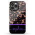 Custom Name Dark Tortoiseshell iPhone Case