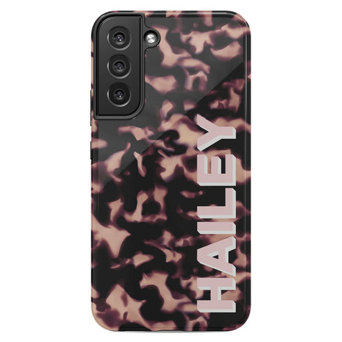 3D Custom Name Dark Tort Galaxy Case