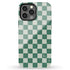 Custom Initials Watercolor Checkerboard iPhone Case