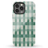 Custom Initials Tartan Plaid Checkerboard iPhone Case
