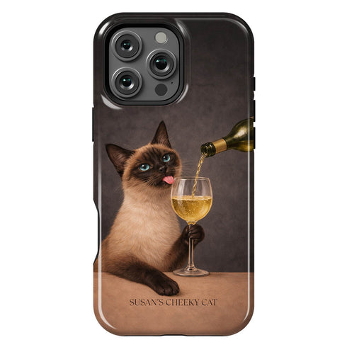 Custom Wine & Whiskers iPhone Case