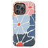 Custom Initials Abstract Flowers iPhone Case - V2
