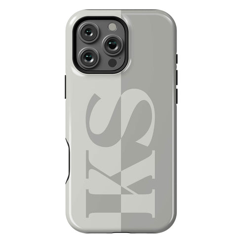 Personalized Minimalist Two-Tone Solid iPhone Case