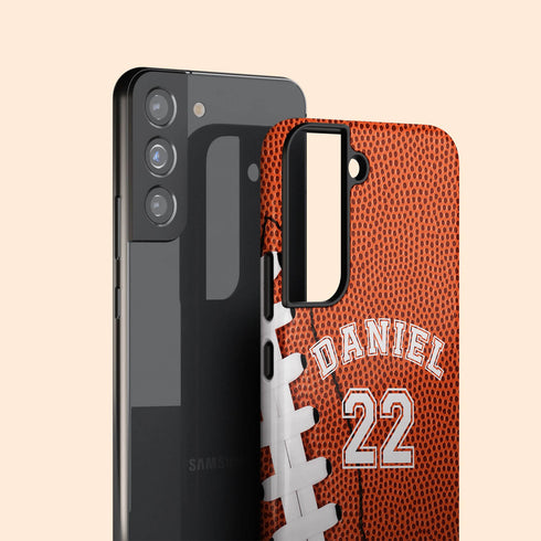 Sports Football Player & Number Galaxy Case