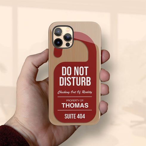 Personalized Hotel Charm Do Not Disturb iPhone Case