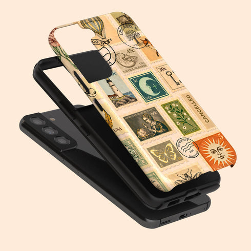 Personalized Vintage Postal Collage Galaxy Case