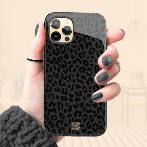 Custom QR Code Dark Leopard iPhone Case