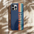 Custom Name Retro Rainbow Stripes iPhone Case