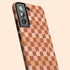 Custom Initials Watercolor Checkerboard Galaxy Case
