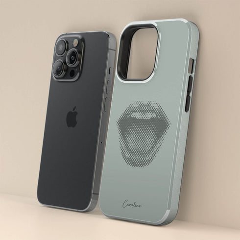 Personalized Pop Art Halftone Lips iPhone Case