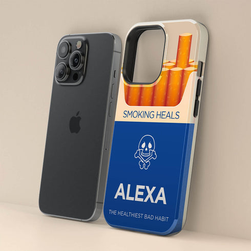 Personalized Funny Cigarette Pack Smoking Heals iPhone Case