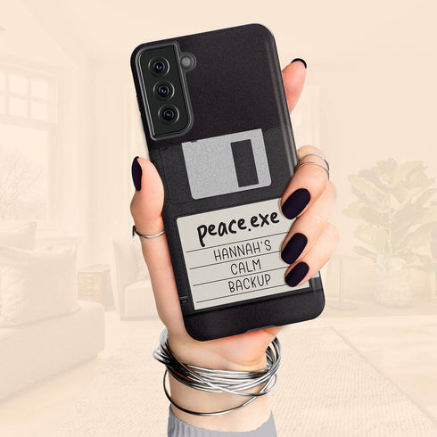 Personalized Emotional Backup Floppy Disk Galaxy Case