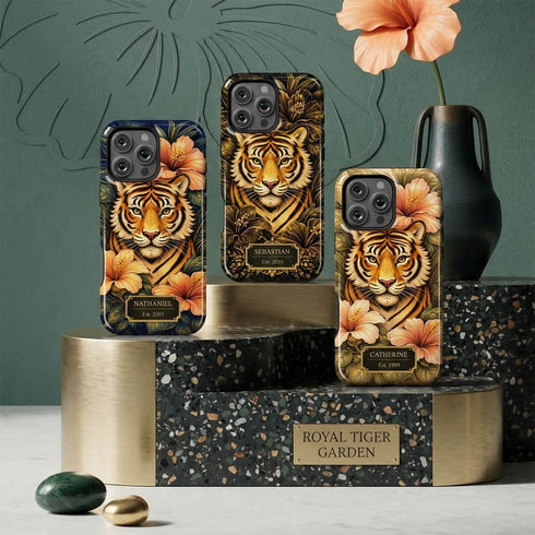 Personalized Royal Tiger Garden iPhone Case