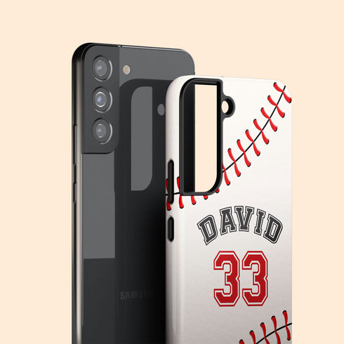 Custom Baseball Player & Number Galaxy Case