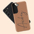 Custom Signature Name Earth Tones Galaxy Case - Dark