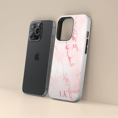 Custom Initials Marble iPhone Case