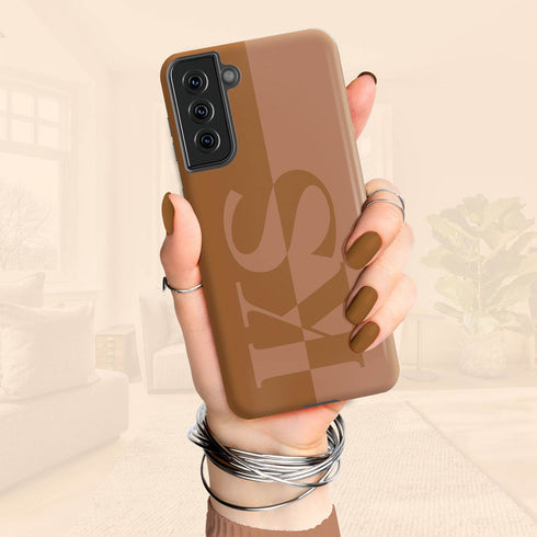 Personalized Minimalist Two-Tone Terra Galaxy Case