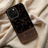 Custom Wood Name Dark Tortoiseshell iPhone Case
