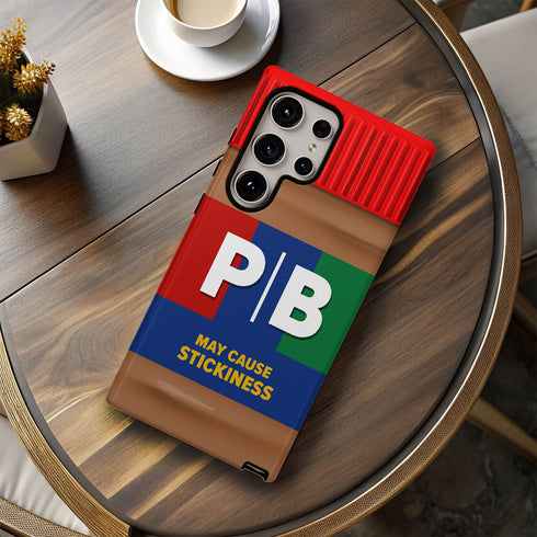 Personalized Creamy Peanut Butter Jar Initials Galaxy Case