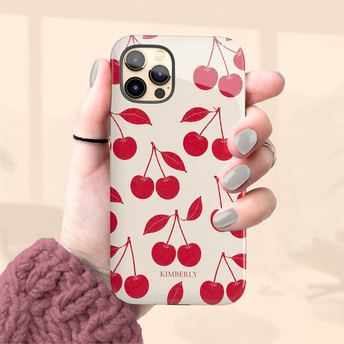 Personalized Cherry Pair iPhone Case