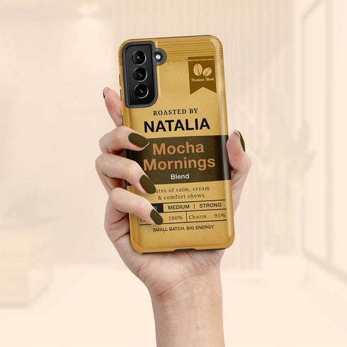 Personalized Morning Fuel Coffee Bean Bag Galaxy Case