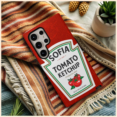 Personalized Hot Tomato Ketchup Bottle Galaxy Case