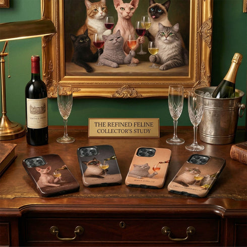 Custom Wine & Whiskers iPhone Case