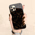 Custom Initials Dark Tortoiseshell iPhone Case - Edge