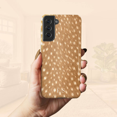 Personalized Luxe Spotted Deer Fur Galaxy Case