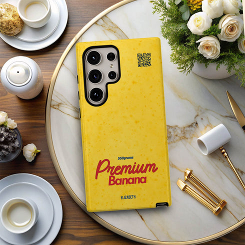 Personalized Premium Banana QR Galaxy Case