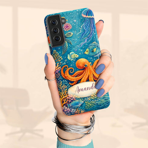 Personalized Enchanting Coastal Reef Galaxy Case
