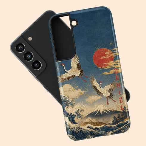Personalized Cranes of Fuji Galaxy Case