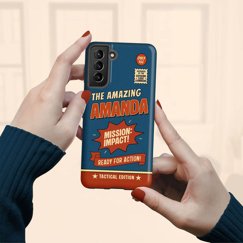 Personalized Retro Comic Book Galaxy Case
